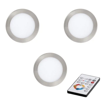 Eglo - KÉSZLET 3x LED Dimmelhető beépíthető lámpa TINUS LED/11W/230V + távirányító