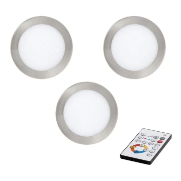 Eglo - KÉSZLET 3x LED Dimmelhető beépíthető mennyezeti lámpa TINUS LED/6W/230V + távirányító