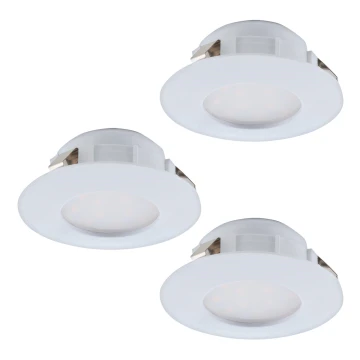 Eglo - KÉSZLET 3x LED Fürdőszobai beépíthető lámpa PINEDA 1xLED/6W/230V IP44