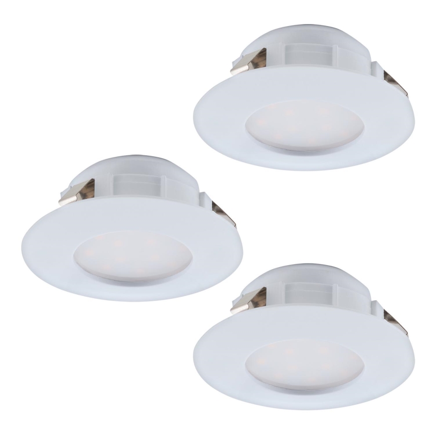 Eglo - KÉSZLET 3x LED Fürdőszobai beépíthető lámpa PINEDA 1xLED/6W/230V IP44
