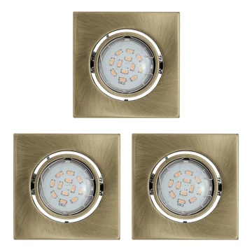 Eglo - Kôszlet 3x LED beépíthető lámpa IGOA 3xGU10/5W/230V