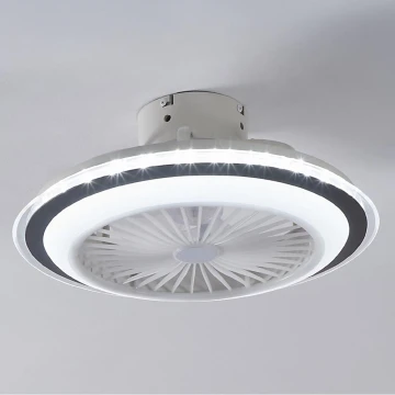 Eglo - LED Dimmelhető mennyezeti ventilátor LED/25,5W/230V fehér/szürke 2700-6500K + távirányító