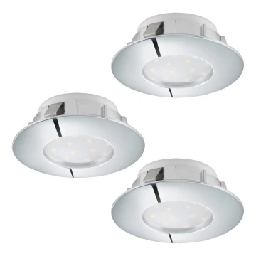 Eglo - SET 3x LED Beépíthető lámpa PINEDA 1xLED/6W/230V