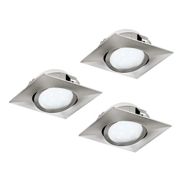 Eglo - SET 3x LED Beépíthető lámpa PINEDA 1xLED/6W/230V