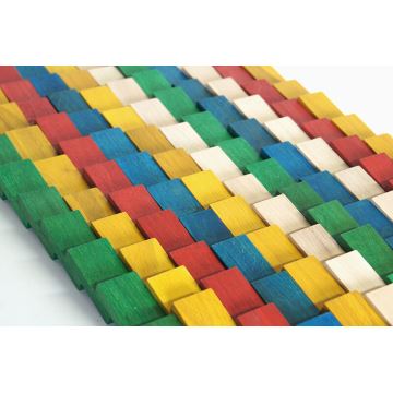 EkoToys - Fa dominoes színes 430 db