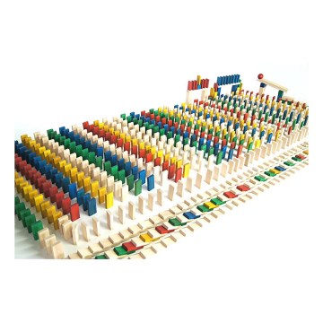 EkoToys - Fa dominoes színes 830 db