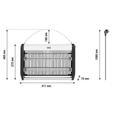 Elektromos rovarirtó 2x10W/230V 80m2