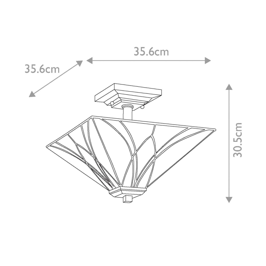 Elstead - Tiffany ASHEVILLE mennyezeti lámpa 2xE27/100W/230V