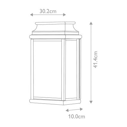 Elstead - Kültéri fali lámpa ST MARTINS 2xE27/60W/230V IP44 réz