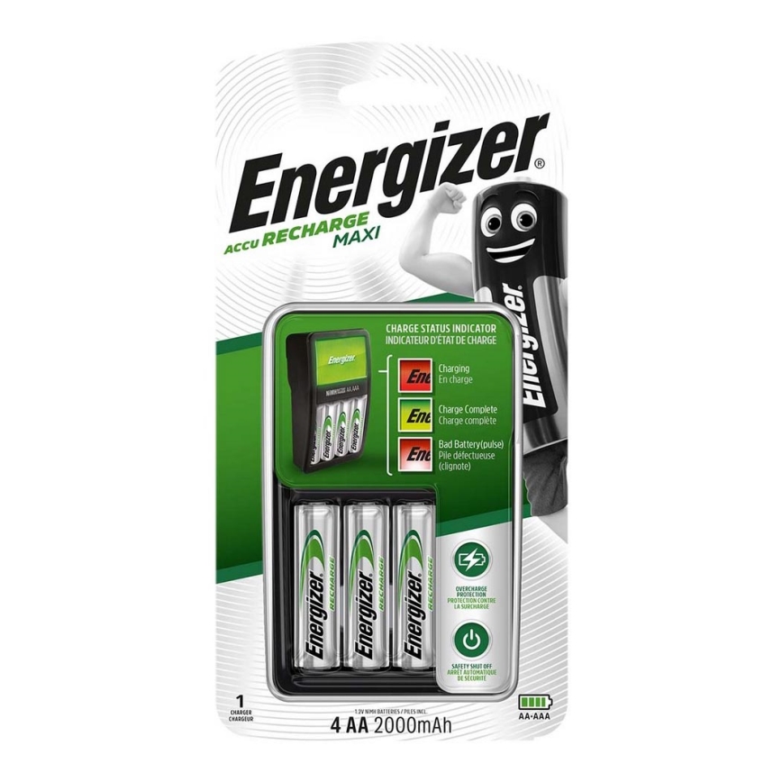 Energizer - Elemtöltő NiMH 6W/4xAA/AAA 2000mAh 230V