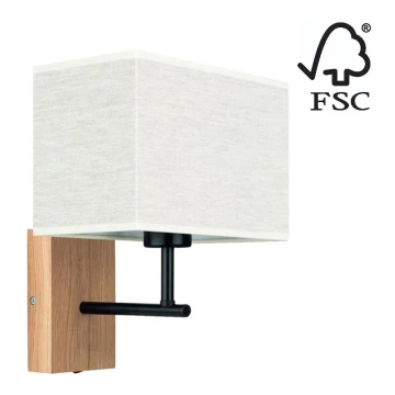 Fali lámpa BOHO 1xE27/25W/230V tölgy – FSC igazolt