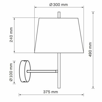 Fali lámpa ELENA 1xE27/20W/230V fehér