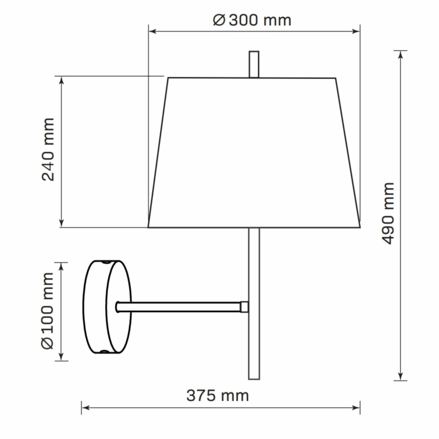 Fali lámpa ELENA 1xE27/20W/230V fehér