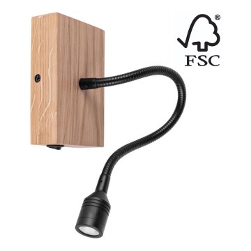 Fali lámpa LECTOR LED/2,5W/230V tölgy – FSC igazolt