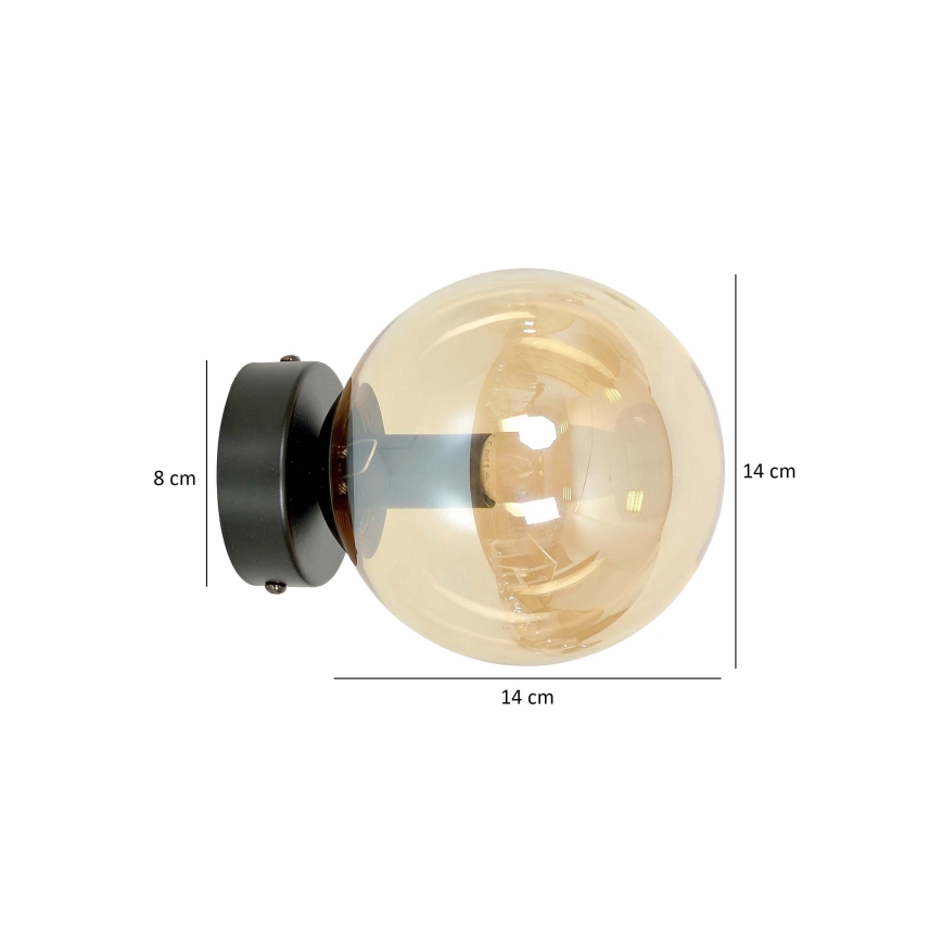 Fali lámpa ROSSI 1xE14/10W/230V fekete/bézs