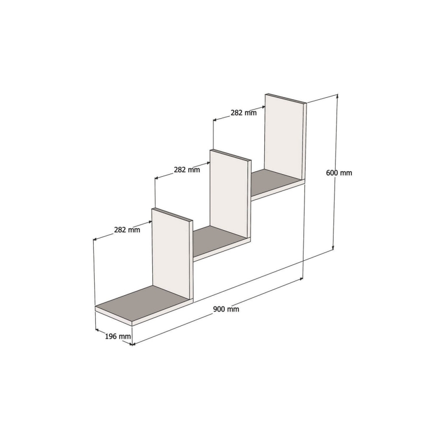 Fali polc MIST 60x90 cm antracit