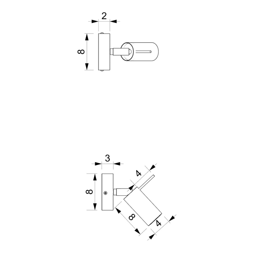 Fali spotlámpa PRESTON 1xGU10/40W/230V fekete/arany