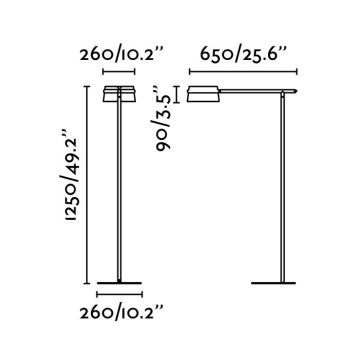 FARO 29569 - LED Szabályozható érintős állólámpa LOOP LED/6W/230V