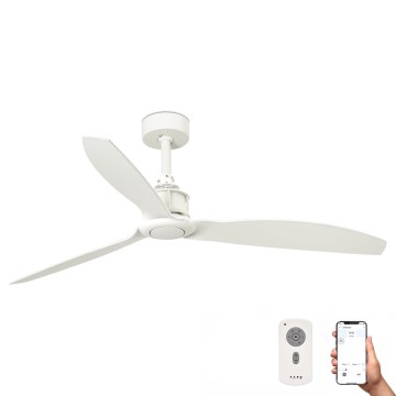 FARO 32101WP - Mennyezeti ventilátor JUST FAN M fehér átm. 128 cm SMART + távirányítás