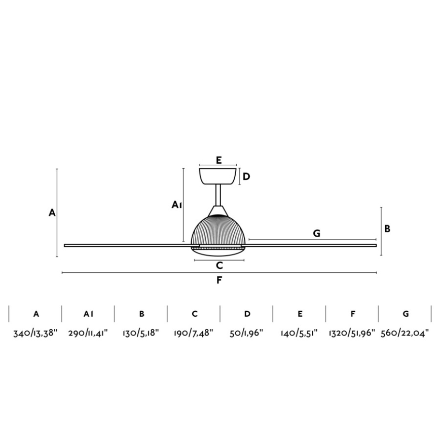 FARO 33345 - Mennyezeti ventilátor GRID + távirányítás