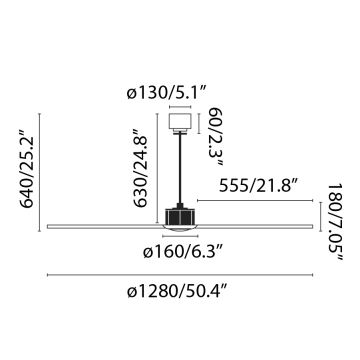 FARO 33395-10 - LED Mennyezeti ventilátor JUST FAN LED/16W/230V fekete/barna á. 128 cm + távirányító