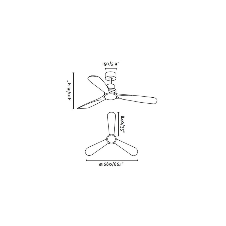 FARO 33463DC - LED Mennyezeti ventilátor LANTAU LED/12W/230V fa/matt króm á. 168 cm + távirányító