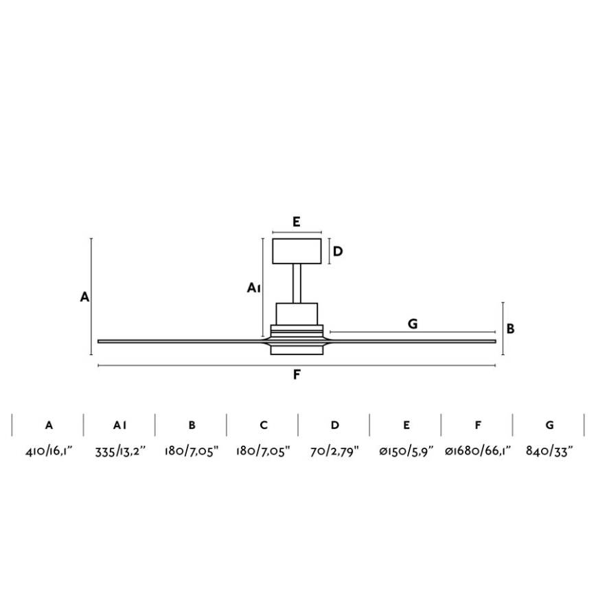 FARO 33504 - Mennyezeti ventilátor LANTAU