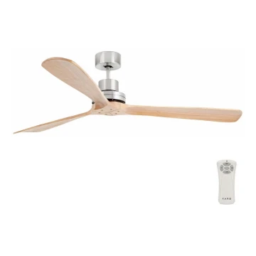 FARO 33504DC - Mennyezeti ventilátor LANTAU XL fa/króm + távirányítás