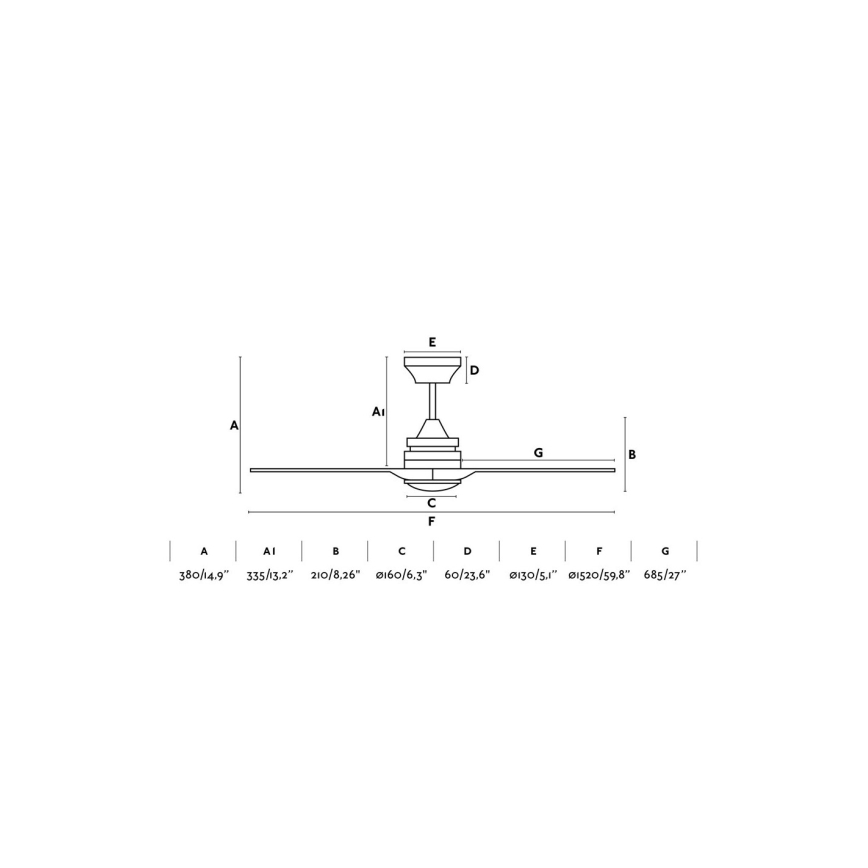 FARO 33719 - LED Mennyezeti ventilátor ALO LED/17W/230V