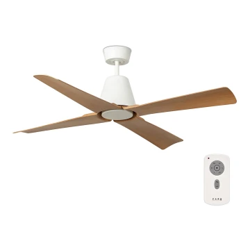 FARO 34105 - Mennyezeti ventilátor TYPHOON M barna/fehér IP44 + távirányítás