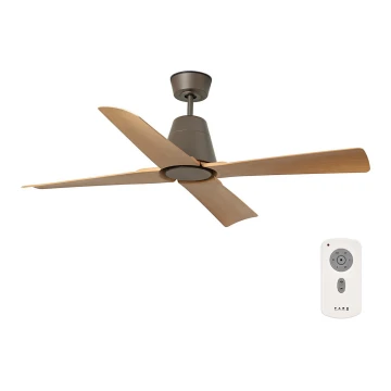 FARO 34106 - Mennyezeti ventilátor TYPHOON M barna IP44 + távirányítás