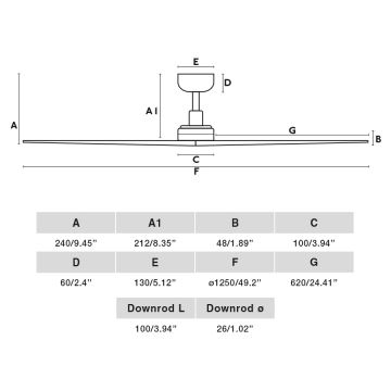 FARO 34277WP - Mennyezeti ventilátor KLIM M fa/fekete átm. 125 cm + távirányítás