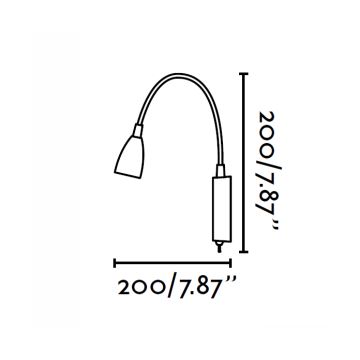 FARO 40994 - Fali lámpa LOKE LED/3W/230V