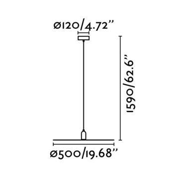 FARO 68145 - Csillár PLAT 1xE27 / 60W / 230V