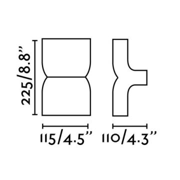 FARO 74408 - Kültéri fali lámpa KLAMP 2xGU10/35W/230V IP44