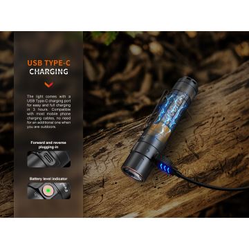 Fenix E35RSETAODS - LED Dimmelhető újratölthető zseblámpa LED/USB IP68 3100 lm 69 h + diffúzor 26,5mm