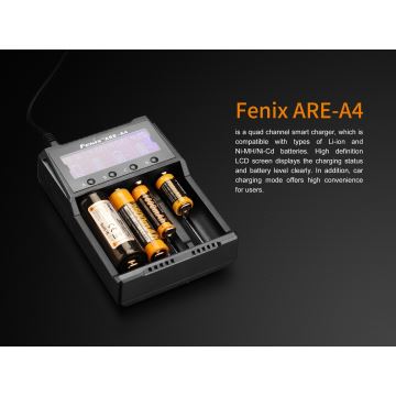 Fenix FENAREA4 - Akkumulátor töltő 4xLi-ion/AAA/AA/C 5V