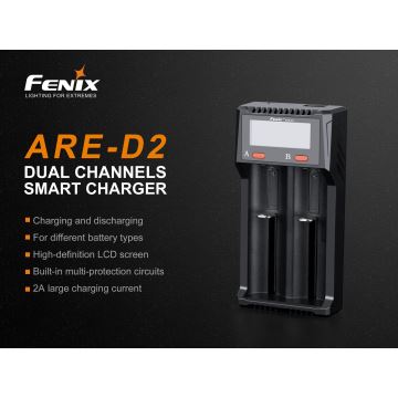 Fenix FENARED2 - Akkumulátor töltő 2xLi-ion/AAA/AA/C 5V