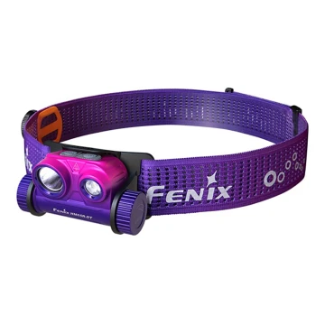 Fenix HM65RDTNEB -LED Tölthető fejlámpa LED/USB IP68 1500 lm 300 h lila/rózsaszín