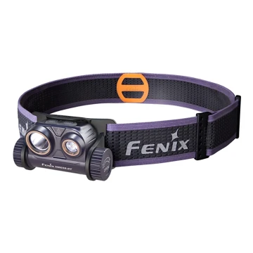 Fenix HM65RDTPRP - LED Tölthető fejlámpa LED/USB IP68 1500 lm 300 h lila/fekete