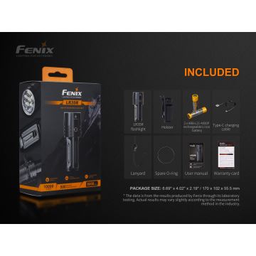 Fenix LR35R - LED Újratölthető zseblámpa 6xLED/2x21700 4000 mAh IP68 10000 lm 80 óra