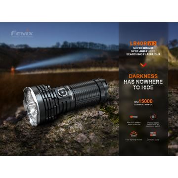 Fenix LR40RV20 - LED Tölthető zseblámpa LED/USB IP68 15000 lm 177 h