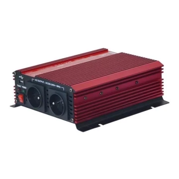 Feszültség átalakító 1000W/12/230V + USB