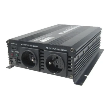 Feszültség átalakító 1600W/12V/230V + USB