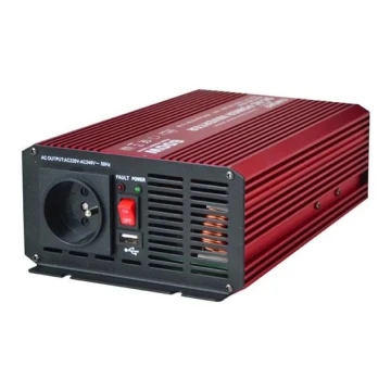 Feszültség átalakító CARSPA 600W/12/230V + USB