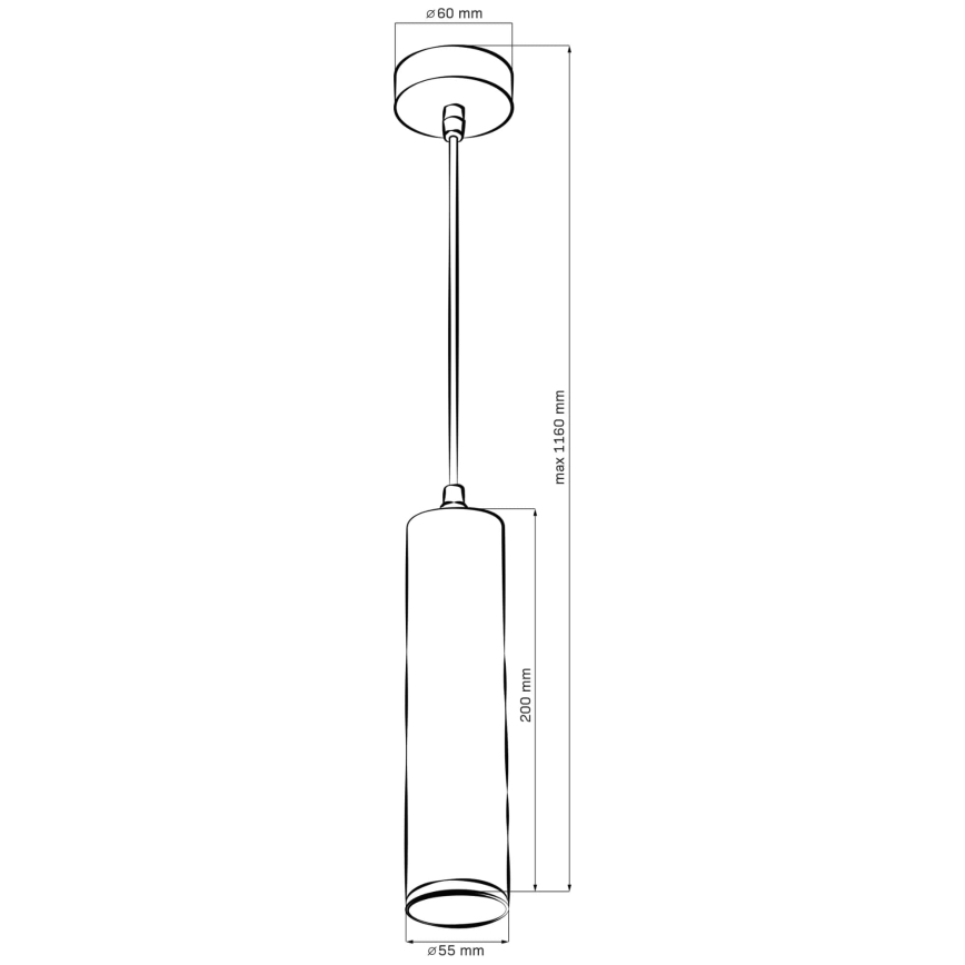 Fürdőszobai csillár zsinóron TURYN 1xGU10/10W/230V IP44 fehér