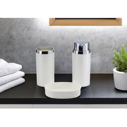 Fürdőszobai készlet CARMEN 5 db fehér/fényezett króm