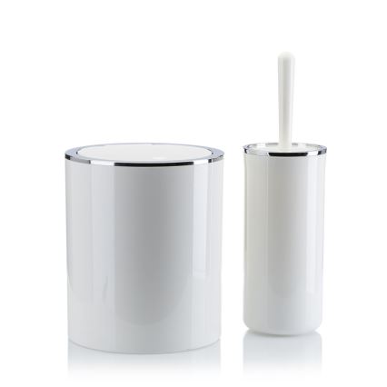 Fürdőszobai készlet CARMEN 5 db fehér/fényezett króm