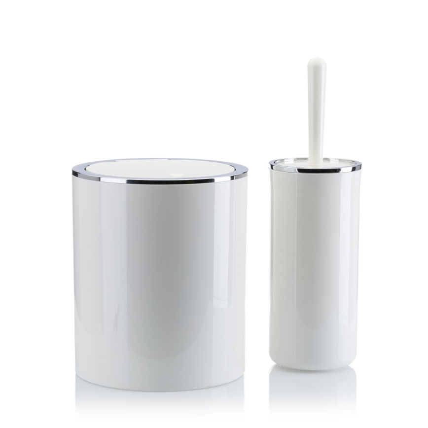 Fürdőszobai készlet CARMEN 5 db fehér/fényezett króm