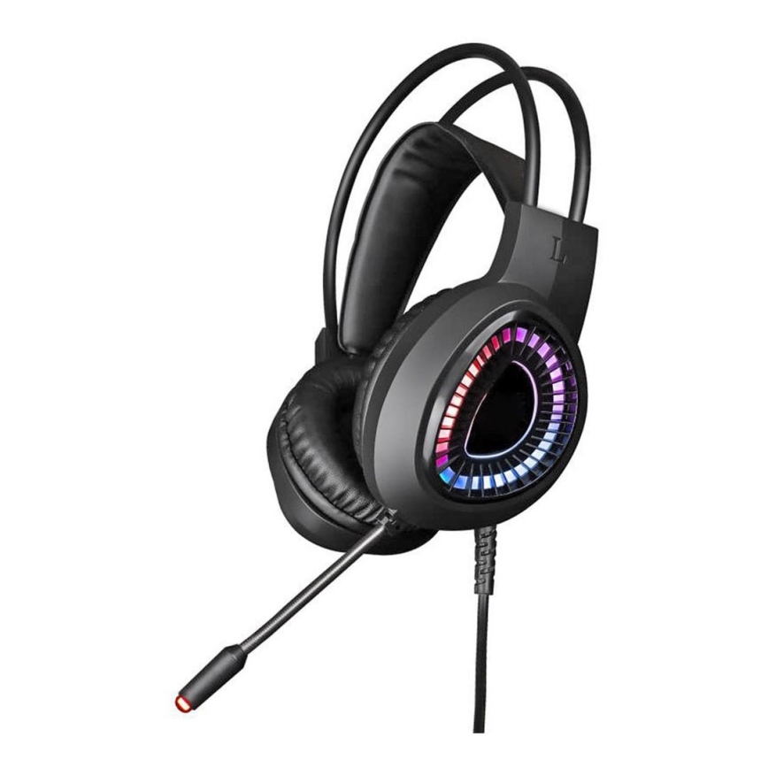 Gaming LED RGB fülhallgató VARR 7.1 mikrofonnal